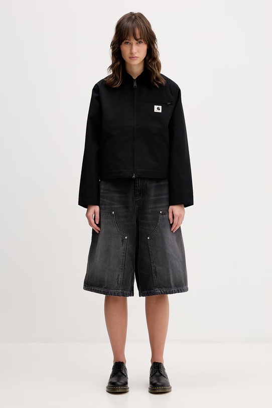 Carhartt WIP szorty jeansowe W Nixon Double Knee Short I036324.89B7 czarny