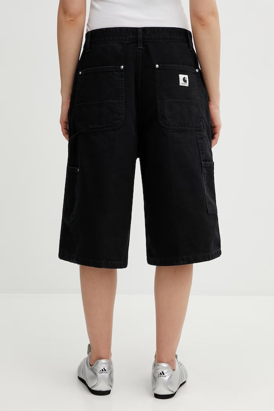 Odzież Carhartt WIP szorty bawełniane W Nixon Double Knee Short I036431.89B7 czarny