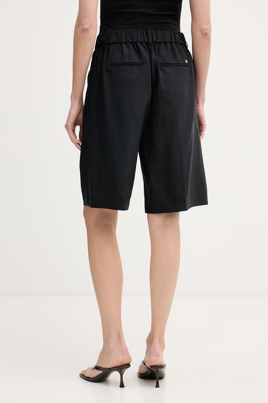Odzież Mos Mosh szorty damskie z dodatkiem lnu Alexis 176470 czarny