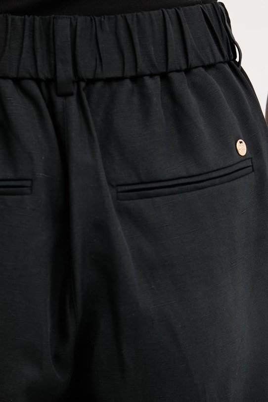 Mos Mosh szorty damskie z dodatkiem lnu Alexis czarny 176470