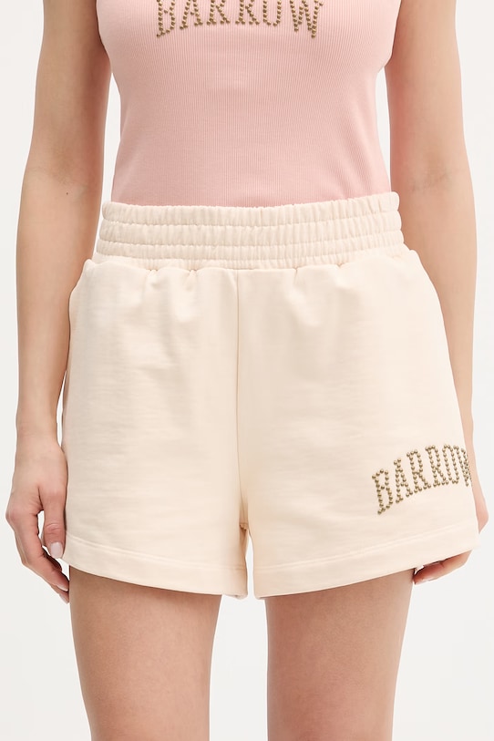 Barrow Pantaloncini da tuta da donna in cotone beige S6BWWOSH118