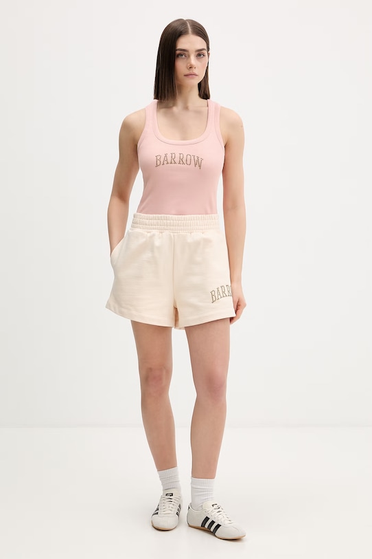 Barrow Pantaloncini da tuta da donna in cotone S6BWWOSH118 beige SS26