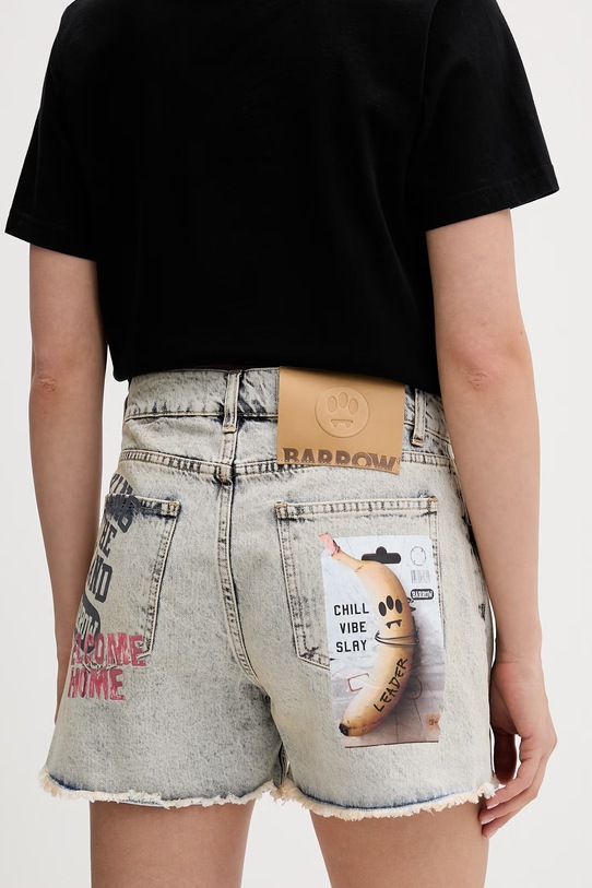 Odzież Barrow szorty damskie wełniane S6BWWOSH119 niebieski