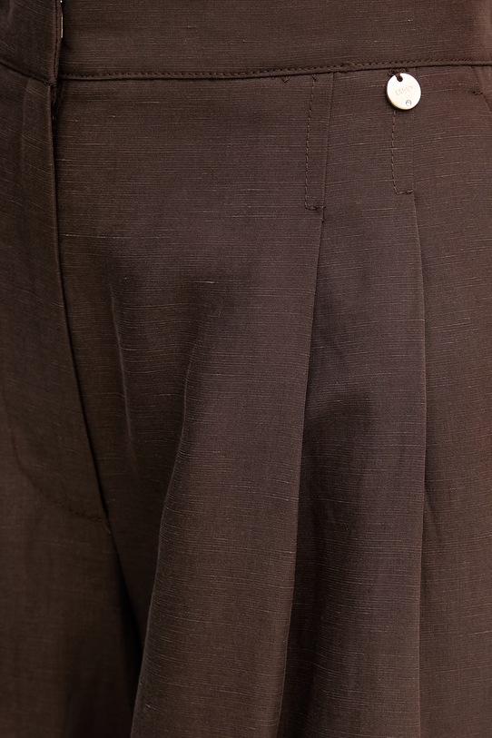 Liu Jo bermudy damskie z dodatkiem lnu brązowy WA6318.T4818