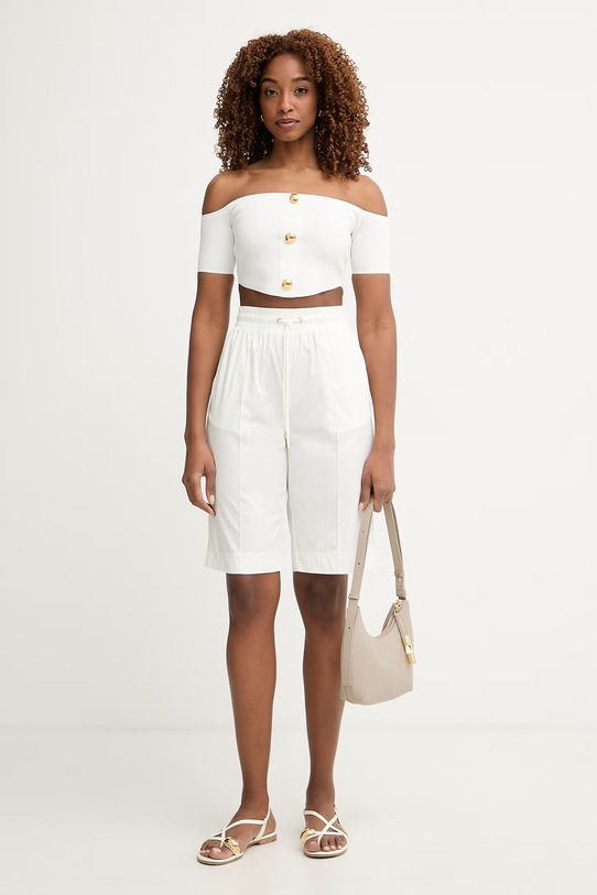 Liu Jo шорти жіночі з бавовни TA6289.T416A бежевий SS26