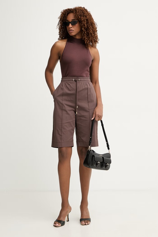 Liu Jo шорти жіночі з бавовною TA6289.T416A коричневий SS26