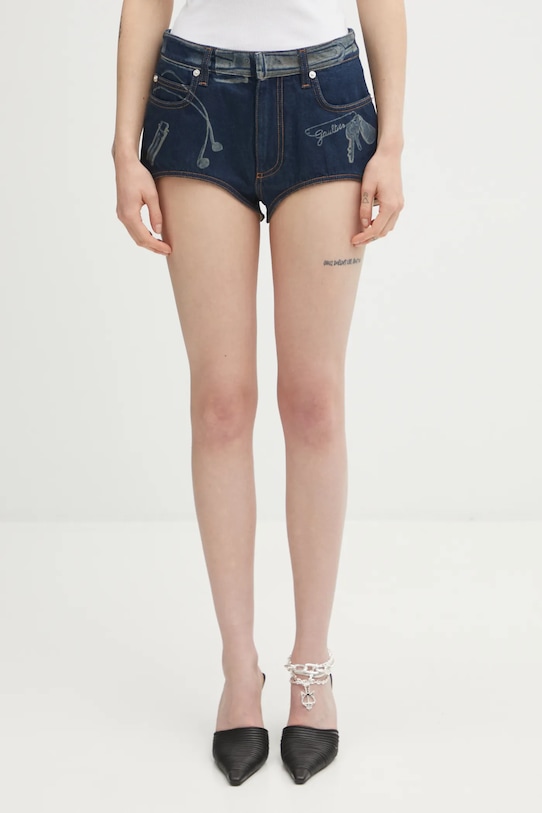 Jean Paul GAULTIER pantaloni scurți jeans Trompe L'oeil Print altele bleumarin 26.01.W.TR061.D027