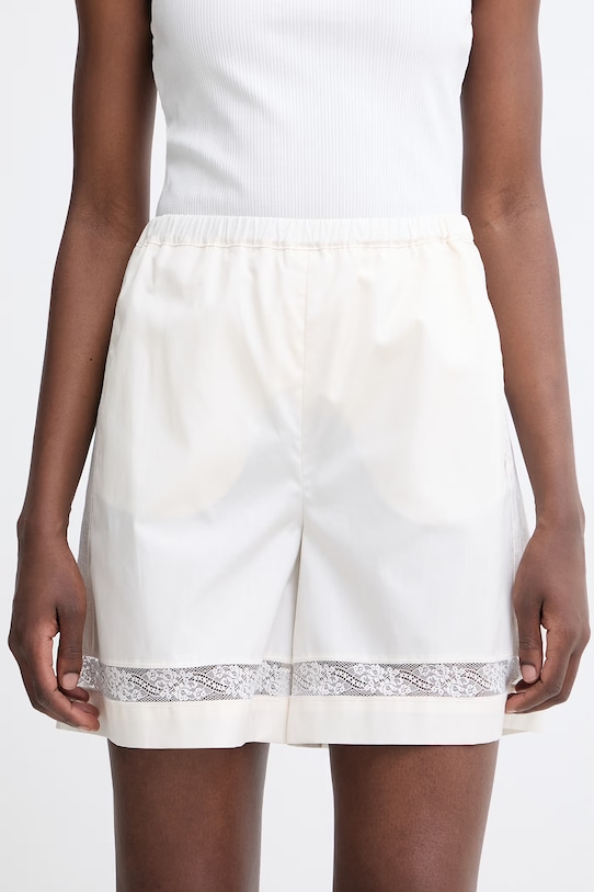 Marella Къс панталон дамски от памук MLMSPORT бежов 2613141025200