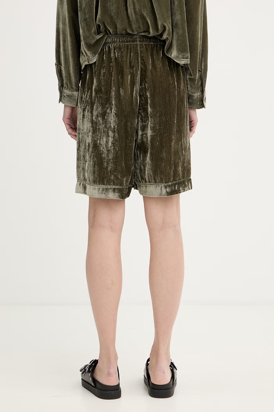 Odzież American Vintage szorty dresowe damskie welurowe ANK09B zielony