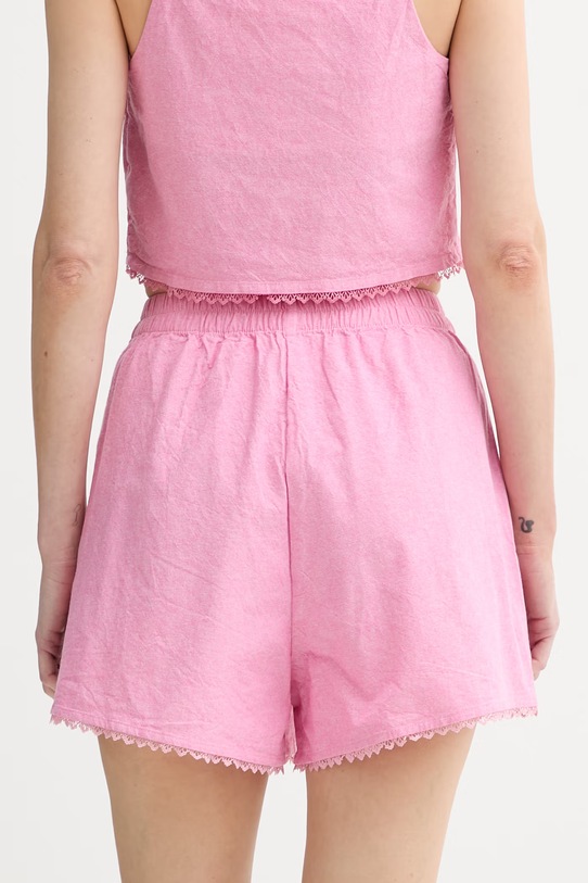 Ρούχα American Vintage σορτς γυναικεία βαμβακερά FEO09A ροζ