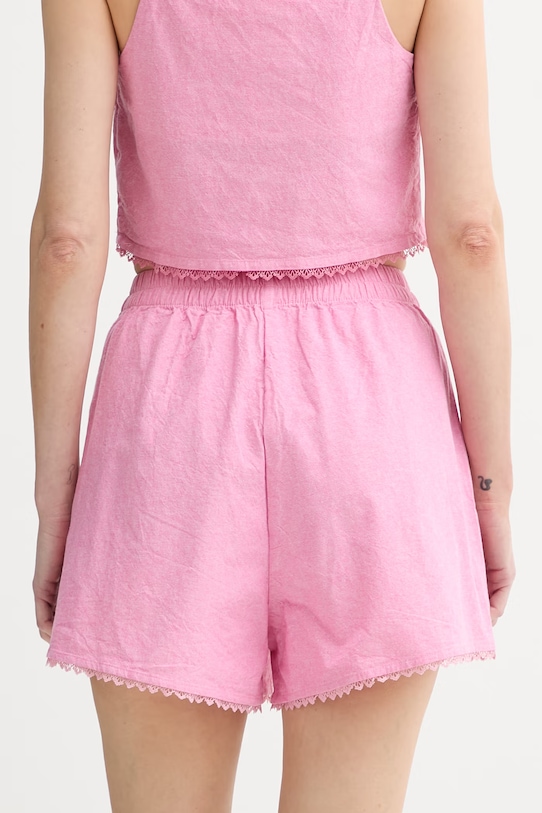 Ρούχα American Vintage σορτς γυναικεία βαμβακερά FEO09A ροζ