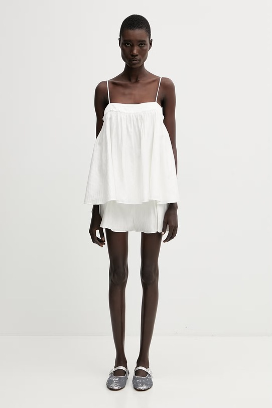 Rotate szorty damskie z wiskozy 115665400 biały