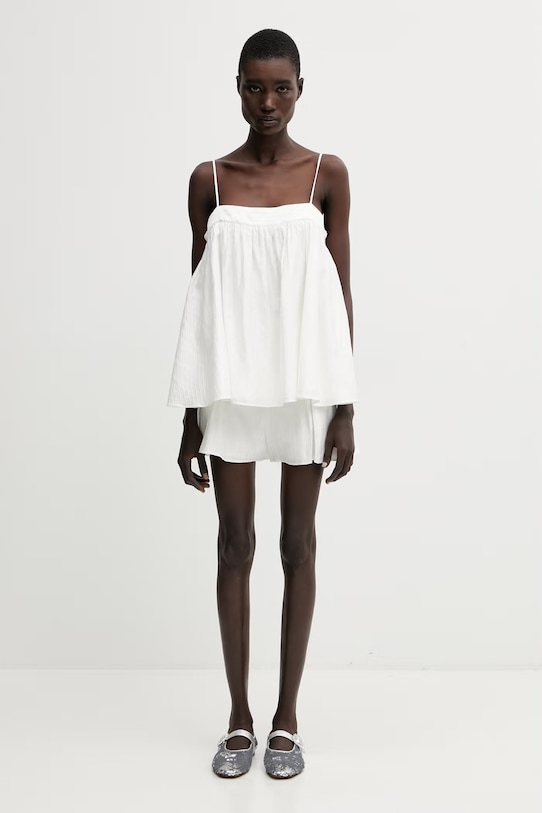 Rotate szorty damskie z wiskozy 115665400 biały