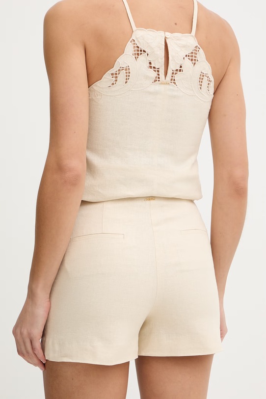 Oblečenie Šortky s prímesou ľanu Twinset 261TP2312 béžová