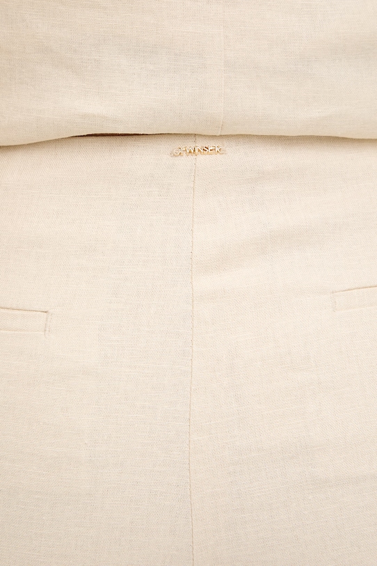 Šortky s prímesou ľanu Twinset béžová 261TP2312