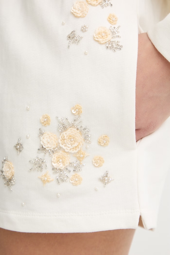 Twinset Pantaloncini da tuta da donna in cotone beige 261TP202B