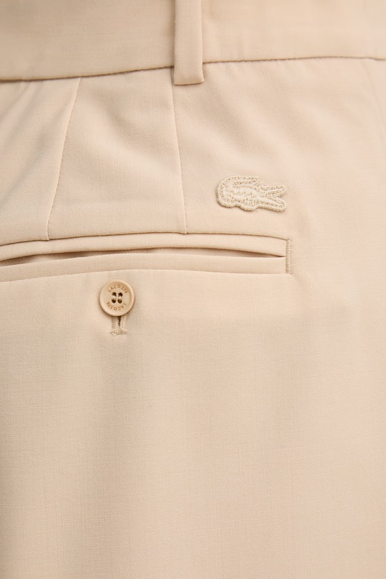 Lacoste szorty damskie z wełną beżowy FF0243