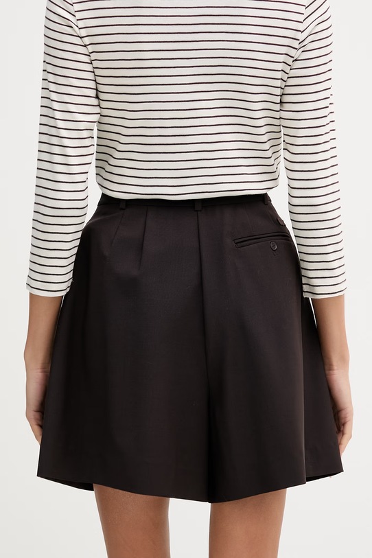 Odzież Lacoste szorty damskie z wełną FF0243 brązowy