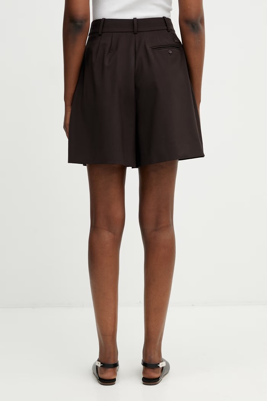 Oblečenie Lacoste dámske šortky s vlnou FF0243 hnedá