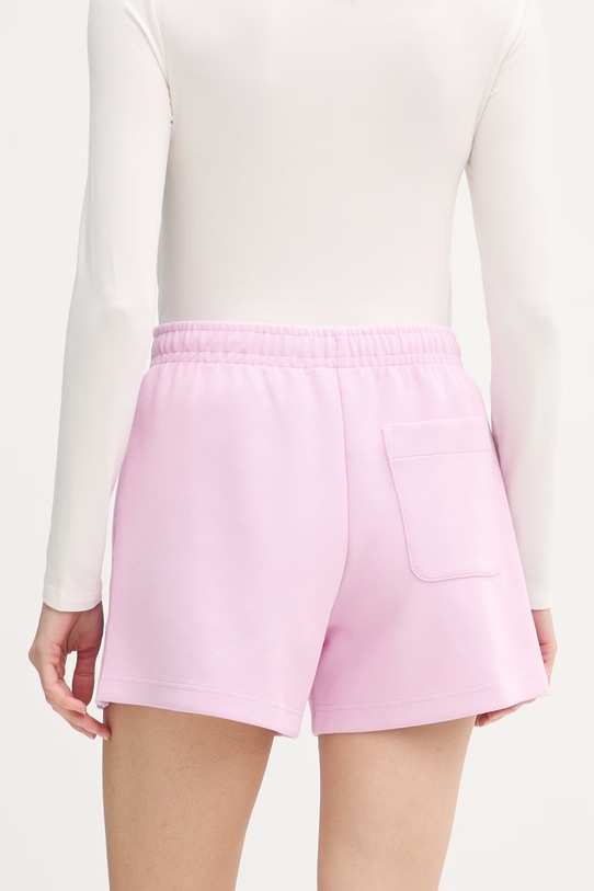 Îmbrăcăminte Lacoste pantaloni scurți de trening pentru femei, cu bumbac GF6901 roz