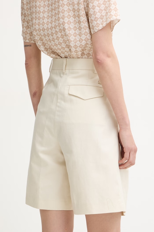 Odzież Trussardi szorty damskie z lnem P268A002348N beżowy