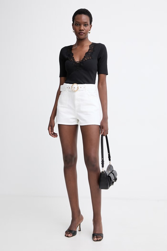 Twinset szorty damskie jeansowe 261TT2471 beżowy SS26