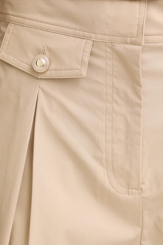 Twinset szorty damskie z bawełną beżowy 261TT2232