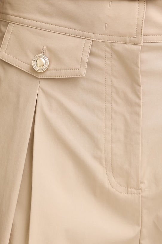 Twinset szorty damskie z bawełną beżowy 261TT2232