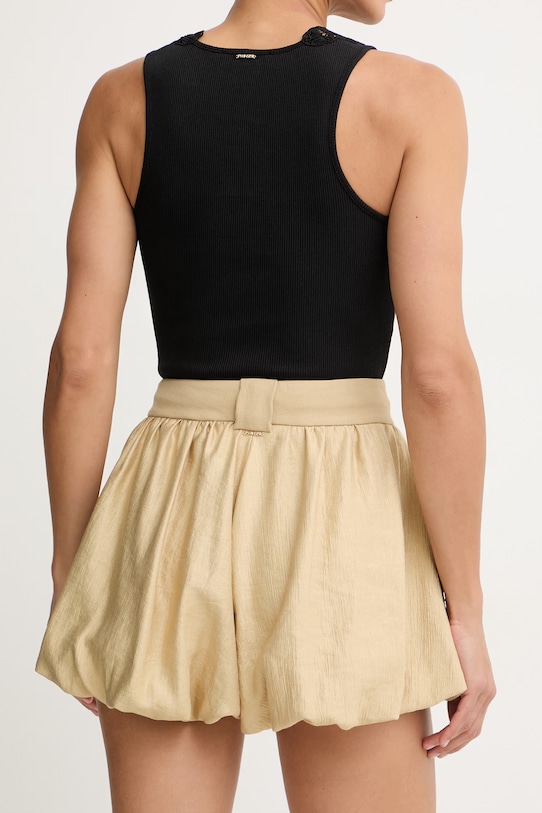 Ρούχα Twinset Σορτς γυναικεία με βισκόζη 261TT2533 μπεζ