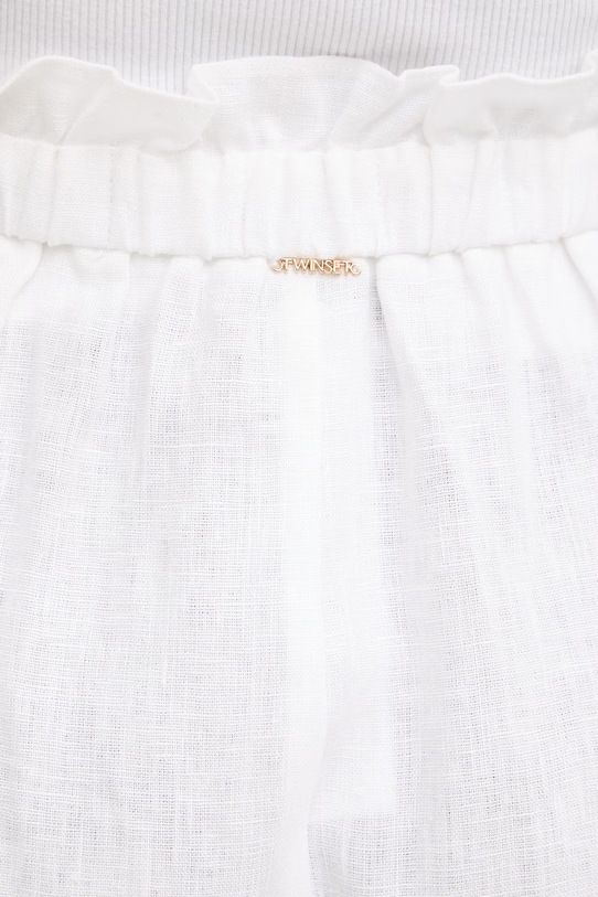 Twinset szorty damskie lniane beżowy 261TT2183