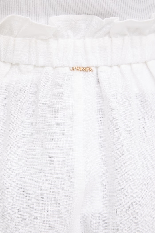 Twinset szorty damskie lniane beżowy 261TT2183