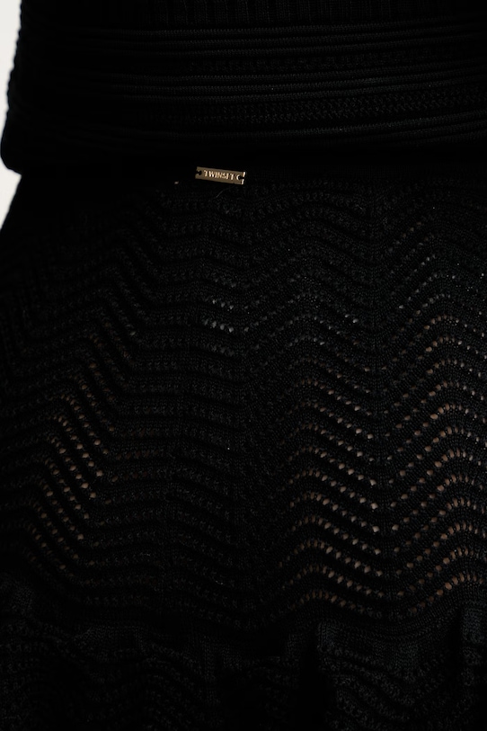 Twinset Kratke hlače za žene od pamuka crna 261TT3053