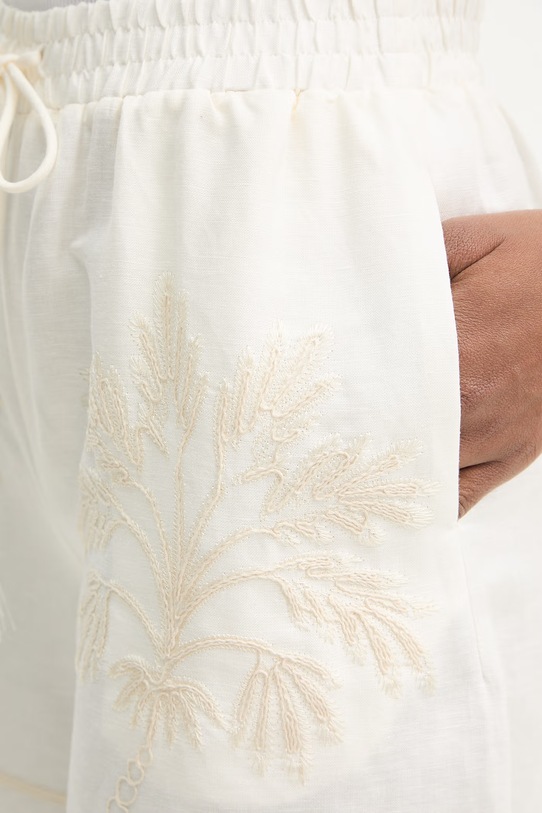 Twinset šortky dámske s ľanom béžová 261LM2MBB