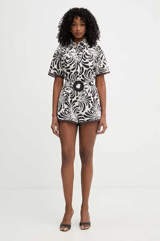 Twinset szorty damskie bawełniane 261LM2QCC brązowy SS26