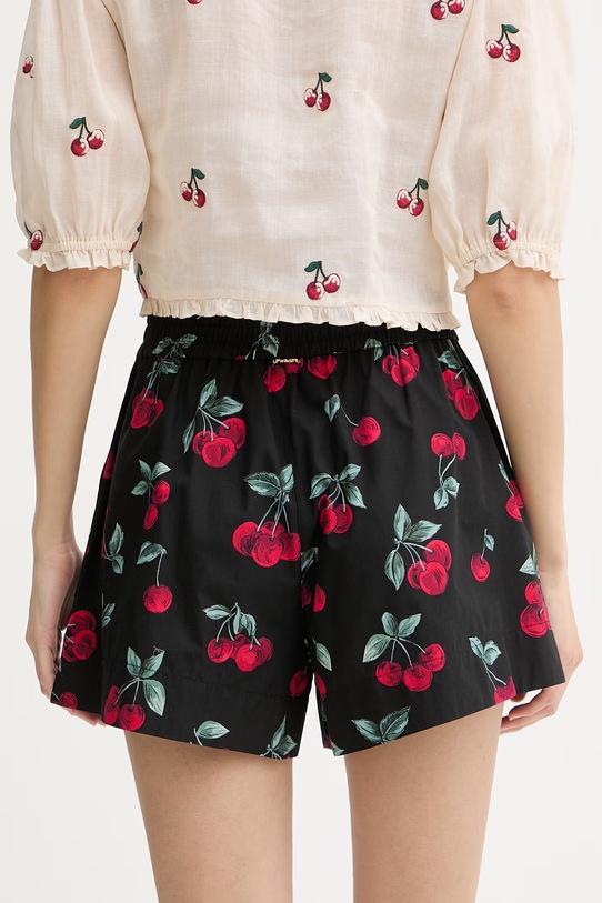 Oblečenie Twinset šortky dámske bavlnené 261TT2596 čierna