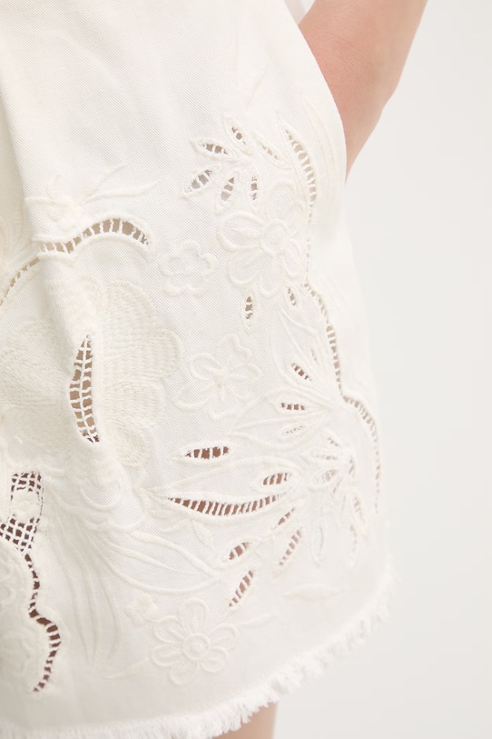 Luisa Spagnoli szorty damskie jeansowe Acile beżowy 542896