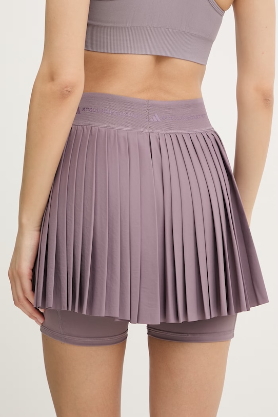 adidas by Stella McCartney spódnica plisowana JY8149 fioletowy SS26