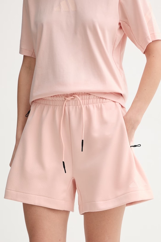 adidas szorty damskie z bawełną Z.N.E pomarańczowy KC7728