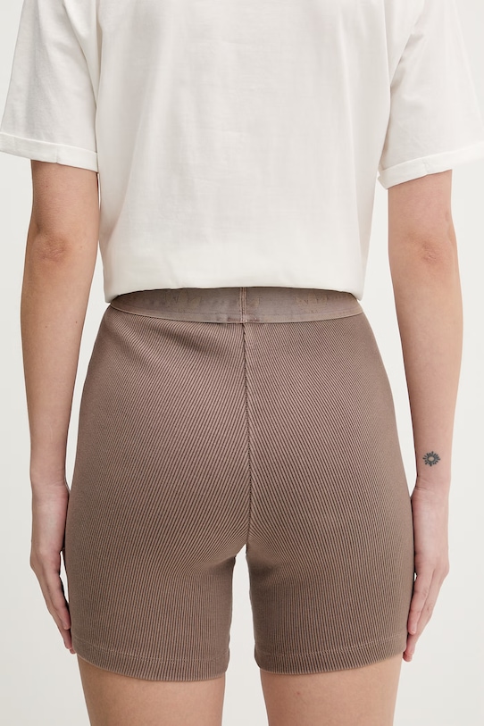 Oblečení adidas Originals cyklistické šortky dámské bavlněné s elastanem KE3228 hnědá