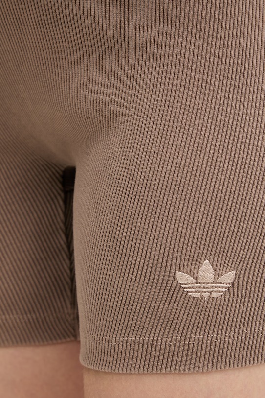 adidas Originals cyklistické šortky dámské bavlněné s elastanem hnědá KE3228