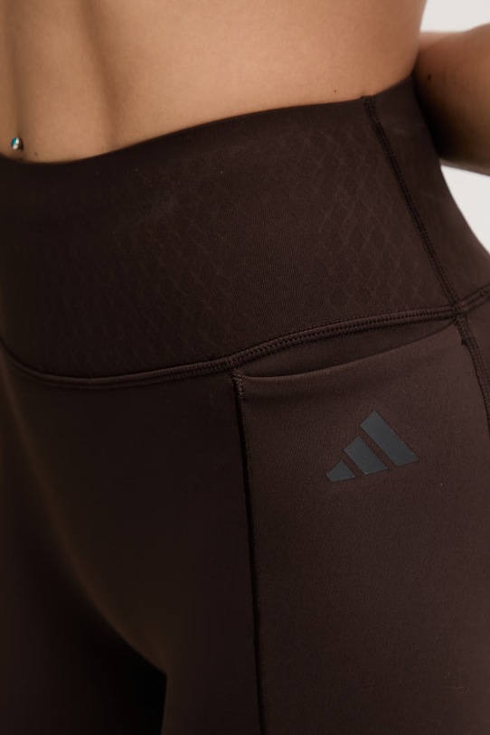 adidas Performance szorty sportowe damskie brązowy KF1043