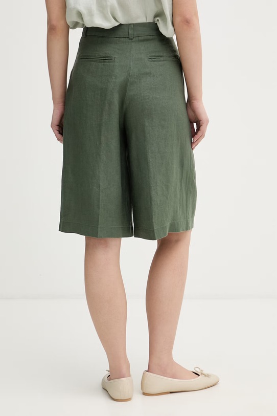 Odjeća United Colors of Benetton kratke hlače za žene od lana 4AGHD902L zelena