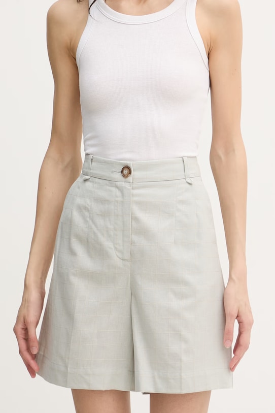 United Colors of Benetton элегантные шорты для женщин с добавлением льна зелёный 4V6GD902M