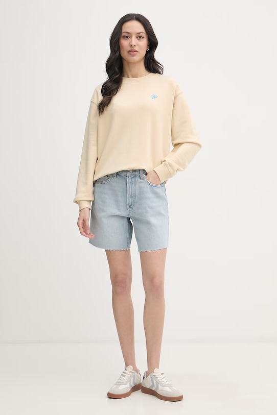 Calvin Klein Jeans szorty damskie jeansowe LV047F773G niebieski SS26