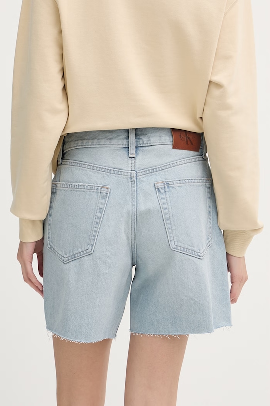 Odzież Calvin Klein Jeans szorty damskie jeansowe LV047F773G niebieski