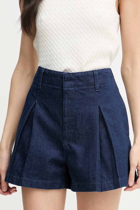 Calvin Klein Jeans kratke hlače ženske denim mornarsko modra LV047F792G