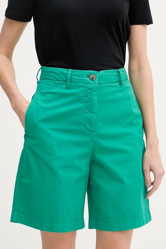 Tommy Hilfiger šortky chino dámske s bavlnou zelená WW0WW49648
