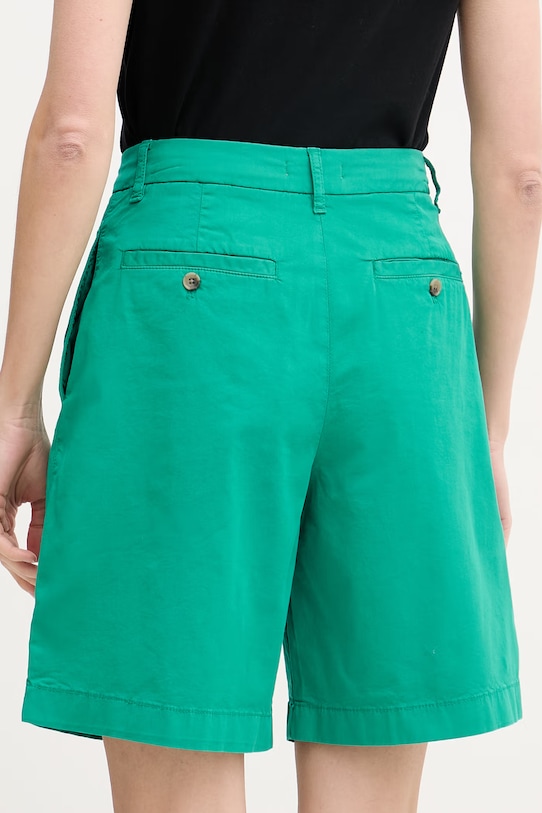 Oblečenie Tommy Hilfiger šortky chino dámske s bavlnou WW0WW49648 zelená