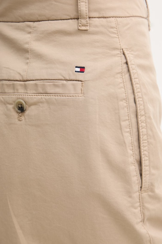Tommy Hilfiger chino kratke hlače ženske z bombažem bež WW0WW49648