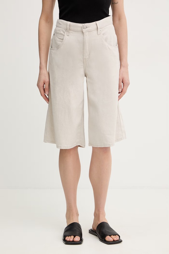 Levi's szorty damskie lniane SUPER BAGGY LONG szary 008DW